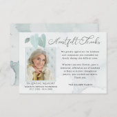 メモリアル葉ウォーターカラー写真感謝してい(Heartful Photo) サンキューカード (正面/裏面)