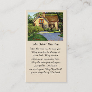 メモリアル葬儀アイリッシュ賛美ズ祈りの言葉カード 名刺