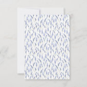 メモリアル葬儀カントリー素朴ラベンダー花模様 サンキューカード (裏面)