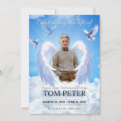 メモリアル葬儀カード招待デザイン 案内状 (正面)