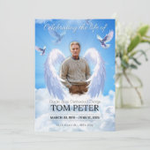 メモリアル葬儀カード招待デザイン 案内状 (スタンド正面)