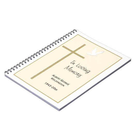 メモリアル葬儀ゲストブックノートクロストーブ ノートブック (左側)