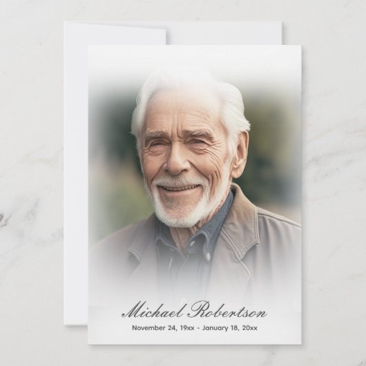 メモリアル葬儀フォトメッセージの追加 サンキューカード (正面)