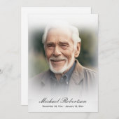 メモリアル葬儀フォトメッセージの追加 サンキューカード (正面/裏面)