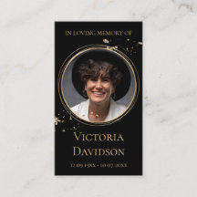 メモリアル葬儀フォト祈りの言葉ゴールデンラウンドフレーム