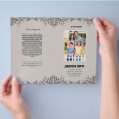 メモリアル葬儀プログラムテンプレートパンフレット チラシ (手)