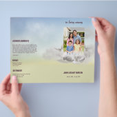 メモリアル葬儀プログラムテンプレートパンフレット チラシ (手)