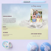 メモリアル葬儀プログラムテンプレートパンフレット チラシ (シングル)