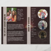 メモリアル葬儀プログラムテンプレートパンフレット チラシ (裏面)