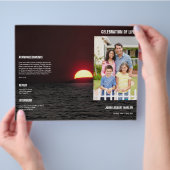 メモリアル葬儀プログラムテンプレートパンフレット チラシ (手)