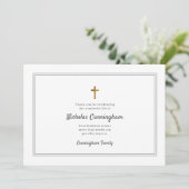 メモリアル葬儀モダンクロスシンプルフレーム サンキューカード (スタンド正面)