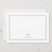 メモリアル葬儀モダンクロスシンプルフレーム サンキューカード (裏面)