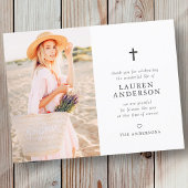 メモリアル葬儀モダンシンプルシック金ゴールドクロス ポストカード