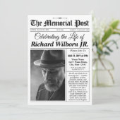 メモリアル葬儀招待状新聞招待状 シーズンカード (スタンド正面)