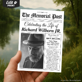 メモリアル葬儀招待状新聞招待状 シーズンカード