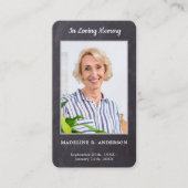 メモリアル葬儀祈りの言葉カードシャルボードフォト25 コーリングカード (正面)