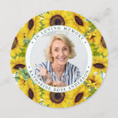 メモリアル葬儀祈りの言葉カードヒマワリフローラ シーズンカード (正面)