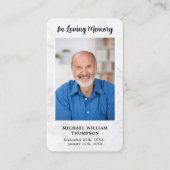 メモリアル葬儀祈りの言葉カードフォトシンプル大理石 コーリングカード (正面)