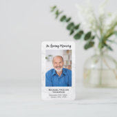 メモリアル葬儀祈りの言葉カードフォトシンプル大理石 コーリングカード (スタンド正面)