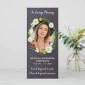 メモリアル葬儀祈りの言葉カードフォトフローラブックマーク メニュー (スタンド正面)