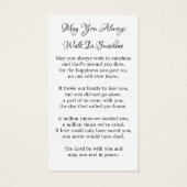 メモリアル葬儀祈りの言葉カードフクロウひまわり (裏面)