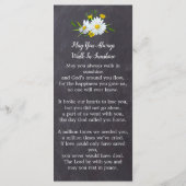 メモリアル葬儀祈りの言葉カードブックマーク写真フローラ (裏面)