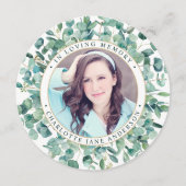 メモリアル葬儀祈りの言葉カードユーカリ緑 シーズンカード (正面)