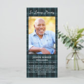 メモリアル葬儀祈りの言葉ブックマークカードのプレイドフォト (スタンド正面)