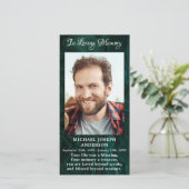 メモリアル葬儀祈りの言葉ブックマークフォトグリーンマーブル (スタンド正面)