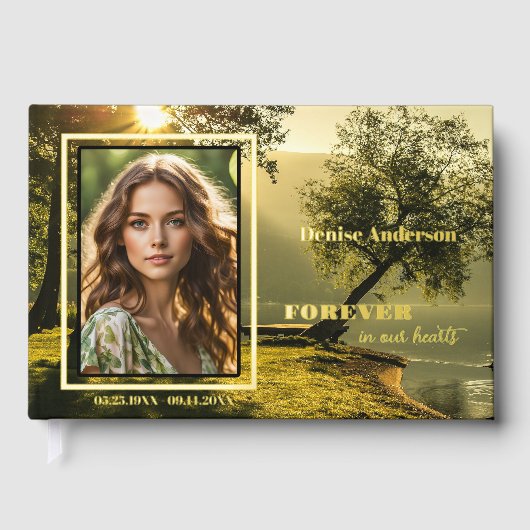 メモリアル葬儀自然フォト実在フォイル ゲストブック (正面)