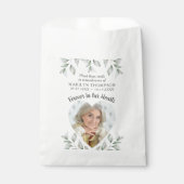 メモリアル葬儀花種ハート形の写真 フェイバーバッグ (正面)