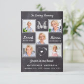 メモリアル葬儀5フォトコラージュ悔やみや弔慰 サンキューカード (スタンド正面)