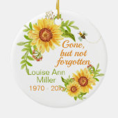 メモリアル行ったが忘れフローラひまわりではない セラミックオーナメント (裏面)