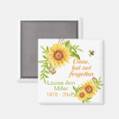 メモリアル行ったが忘れフローラひまわりではない マグネット (正面/裏面)