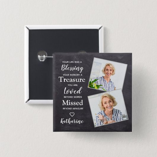 メモリアル記念の記念の記念カスタム写真 缶バッジ (正面&裏面)