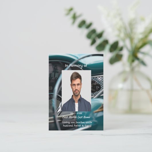 メモリアル記念アンティーク車自動車 名刺 (スタンド正面)