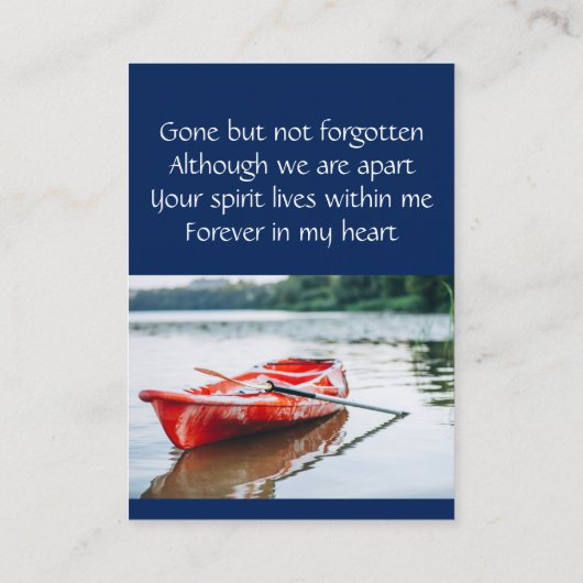 メモリアル記念カヤックKAYAKER 名刺 (裏面)