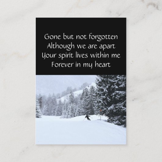 メモリアル記念クロスカントリースキー 名刺 (裏面)