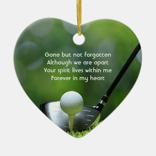 メモリアル記念ゴルファーのゴルフカスタム セラミックオーナメント (正面)