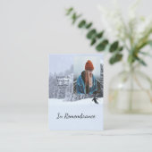 メモリアル記念スキーのスキーヤー雪の冬スキー 名刺 (スタンド正面)