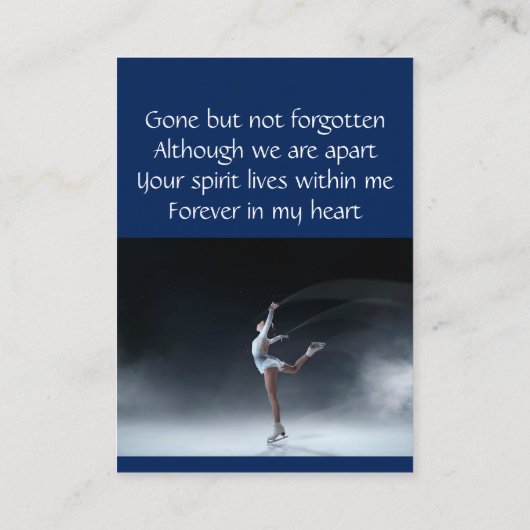 メモリアル記念スケートで滑るスケータースケート 名刺 (裏面)