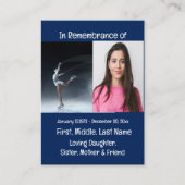 メモリアル記念スケートで滑るスケータースケート 名刺 (正面)