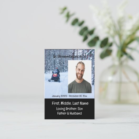 メモリアル記念スノーモービルウィンタースポーツ 名刺 (スタンド正面)