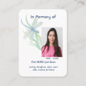 メモリアル記念トンボ水彩色 名刺 (正面)