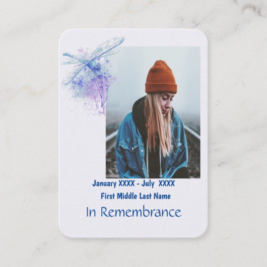 メモリアル記念トンボ 名刺 (正面)