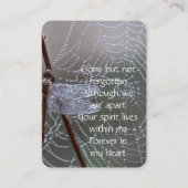 メモリアル記念トンボ 名刺 (裏面)