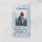 メモリアル記念ドラゴンフライ白花 名刺 (正面)