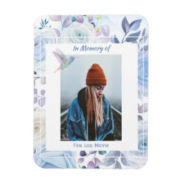 メモリアル記念ハミングバードブルーバラ マグネット