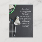 メモリアル記念バドミントン 名刺 (裏面)