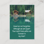 メモリアル記念ビューティフルレイクキャビン 名刺 (裏面)